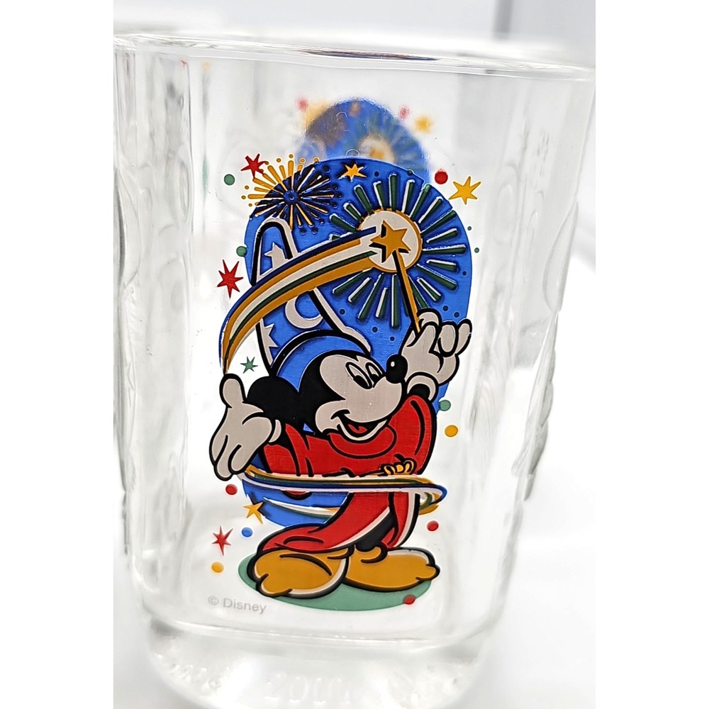 Vintage 2000 McDonald's Disney World Millennium Glass Sorcerer Mickey Mouse